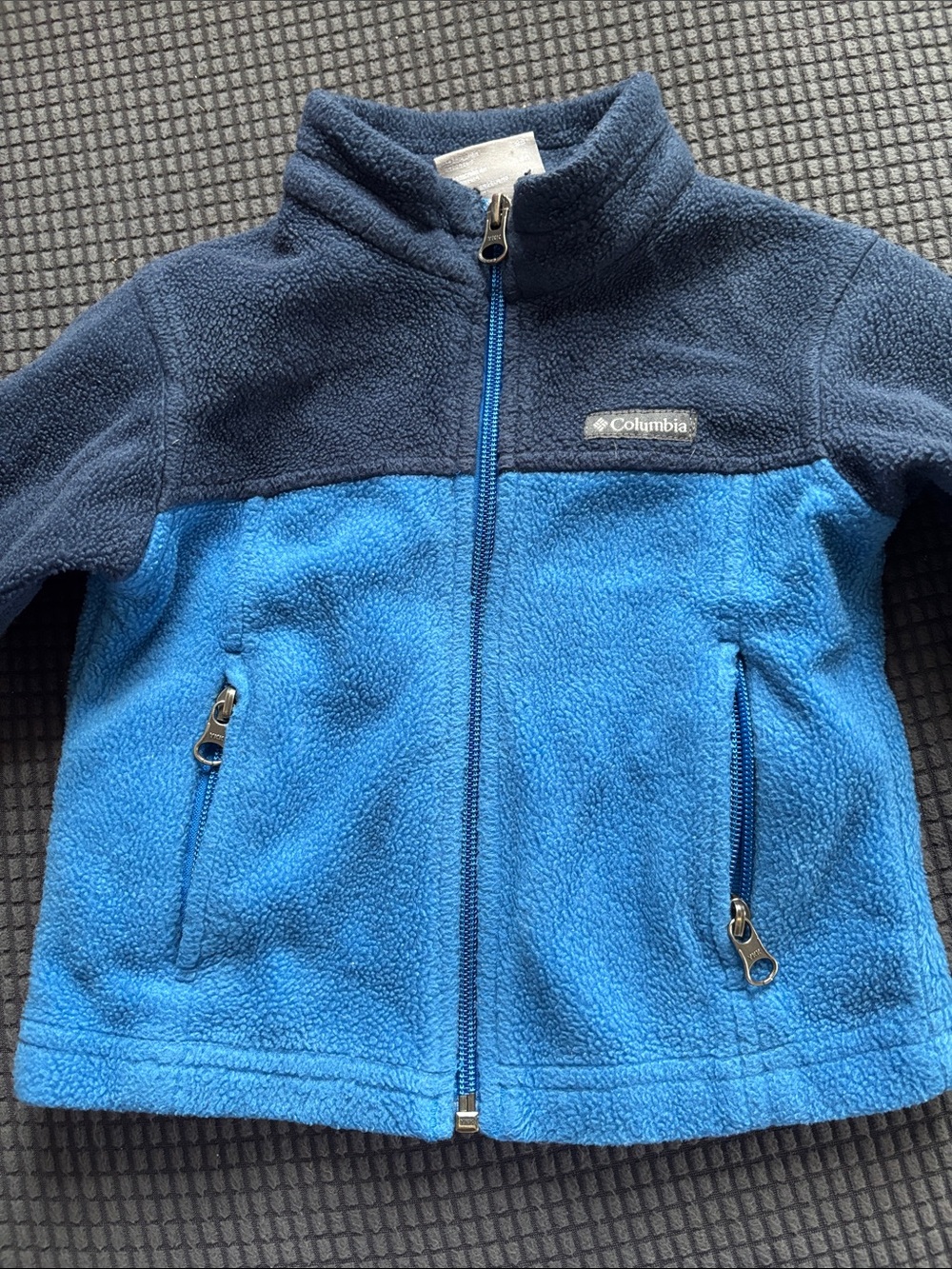 Columbia Two-Tone Navy and Bright Blue Fleece Jacket